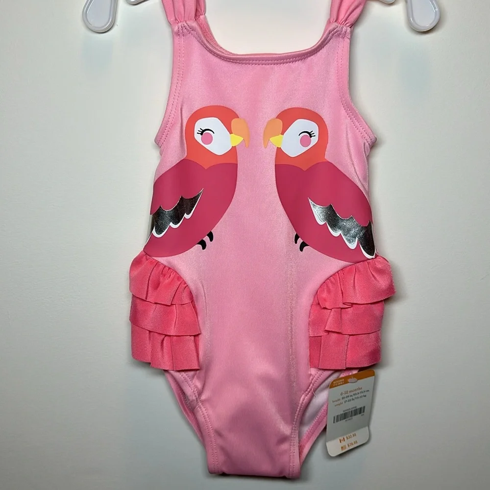 NWT Gymboree baby girl bathing suit 6-12months parrot